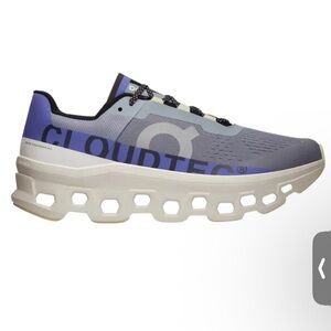 On Running Cloudmonster sneakers in a Mist/Blueberry
